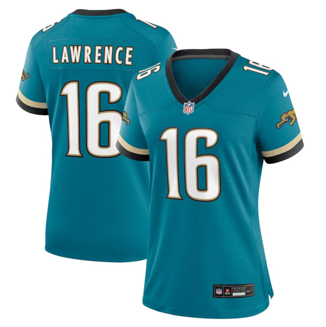 Women's Jacksonville Jaguars #16 Trevor Lawrence Teal 2024 Prowler Throwback Vapor Limited Football Stitched Jersey(Run Small)